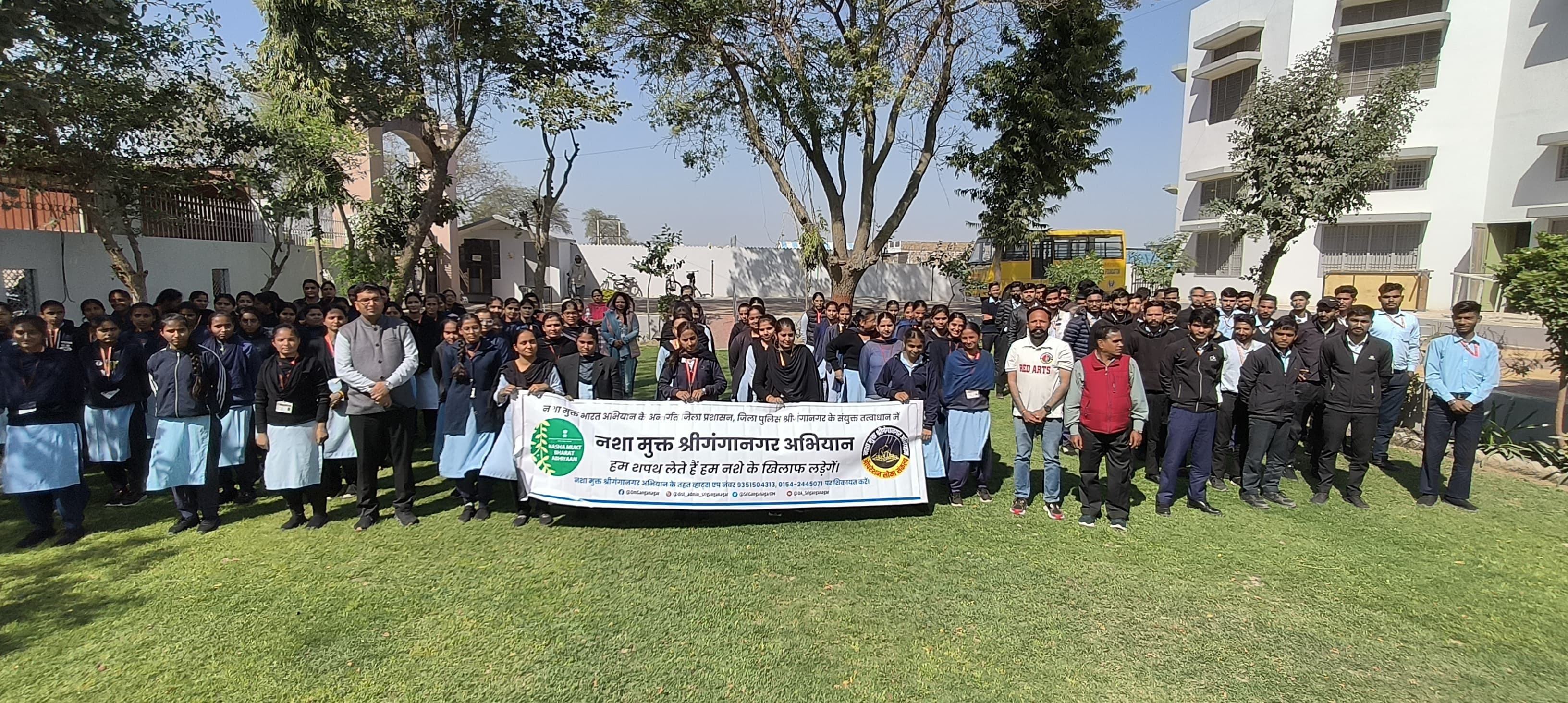 Workshop on Nasha Mukt Sriganganagar Abhiyan at Tapovan Shikshan Sansthan and Nasha mukti kender