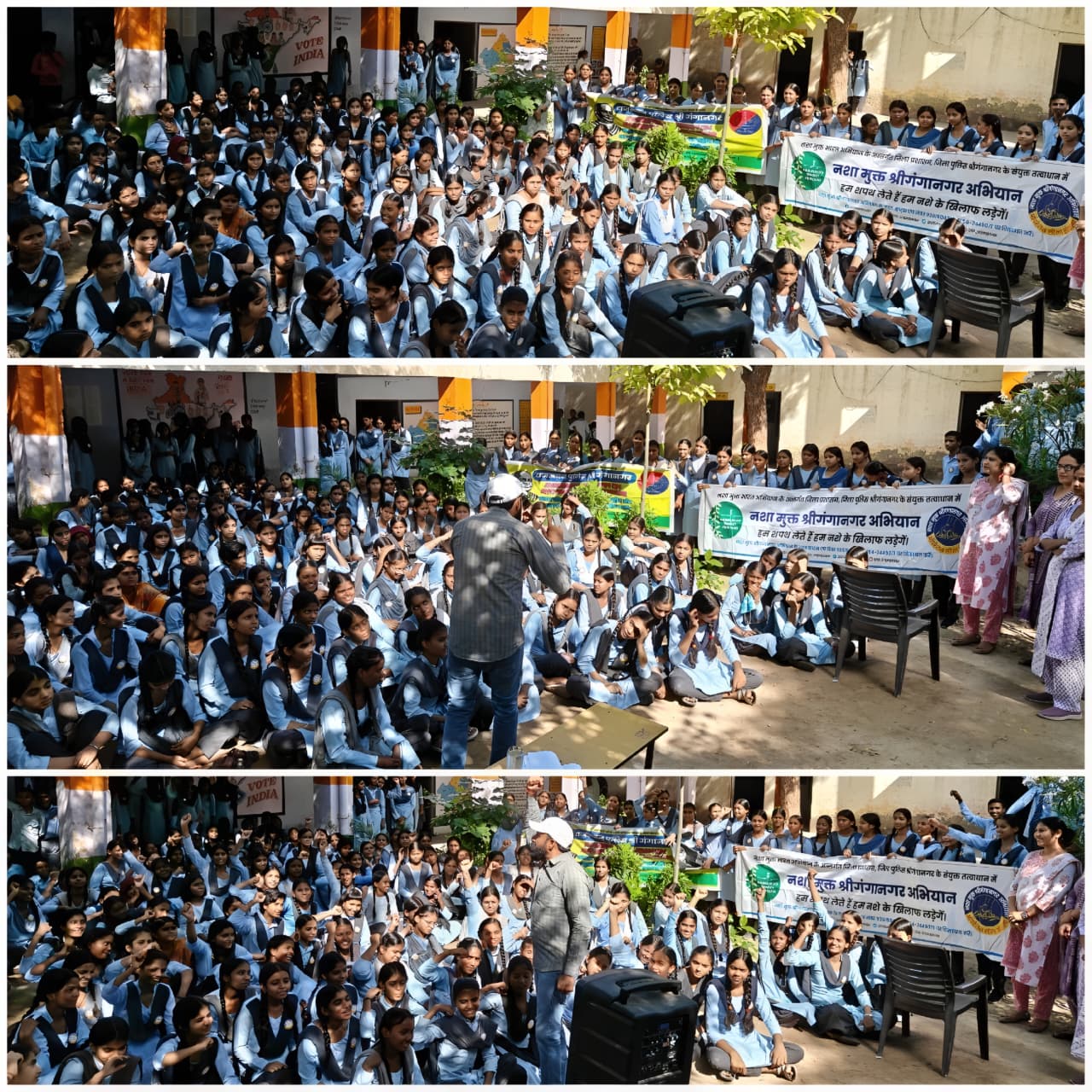 Workshop on Nasha Mukt Sriganganagar Abhiyan at school