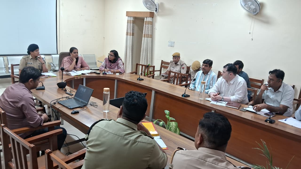 District level Monthly Review Meeting by honorable DM mam and SP mam